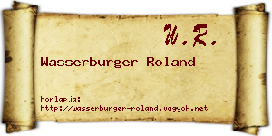 Wasserburger Roland névjegykártya
